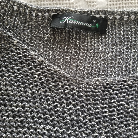 Crochet grey tunic above knee length M - Picture 3 of 6